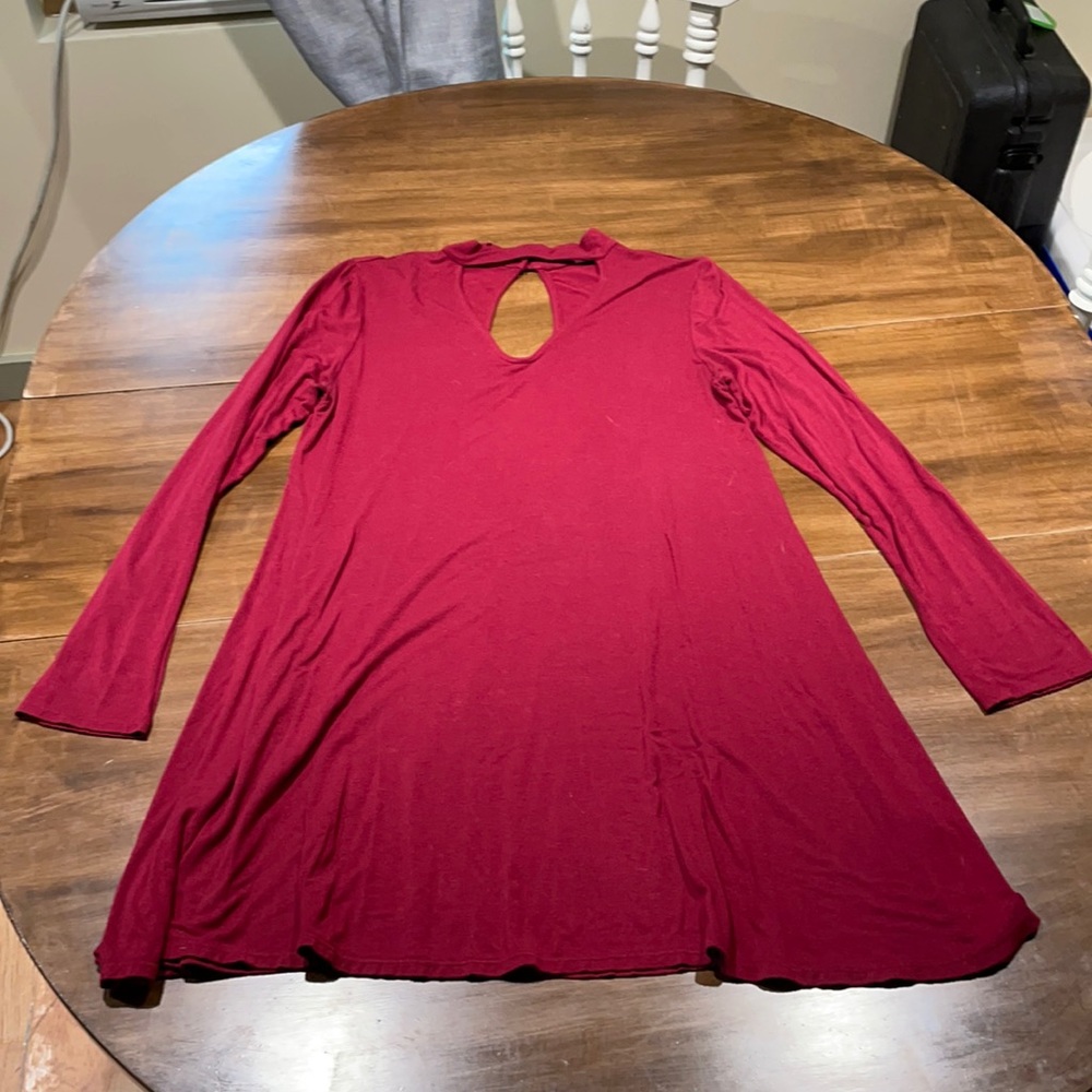 Garnet cotton game day dress